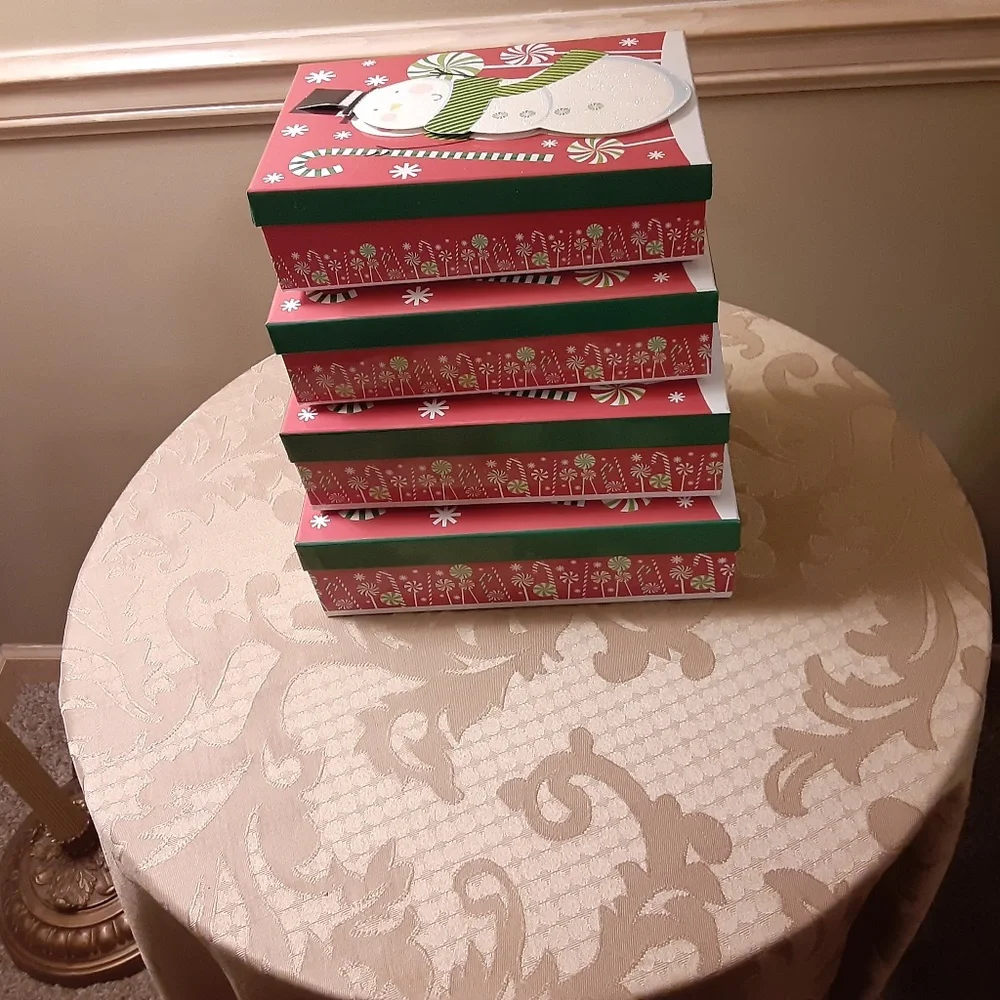 Snowman Set of 4 Nesting Gift Boxes